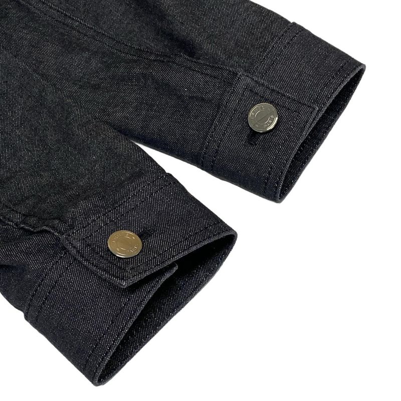 Hermes Jacket Size 34 S Women's - 2e0251dq Black Long Sleeve No Collar Denim