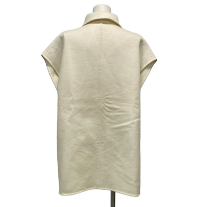 Hermes Vest Size 36 S Women's - 2h0132da Ivory Zip Up 2022aw Cashmere