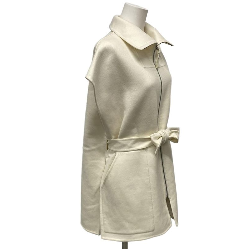 Hermes Vest Size 36 S Women's - 2h0132da Ivory Zip Up 2022aw Cashmere