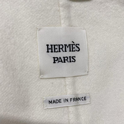 Hermes Vest Size 36 S Women's - 2h0132da Ivory Zip Up 2022aw Cashmere