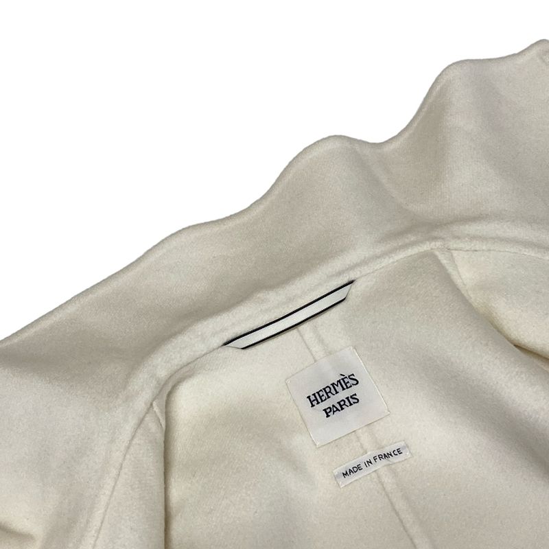 Hermes Vest Size 36 S Women's - 2h0132da Ivory Zip Up 2022aw Cashmere