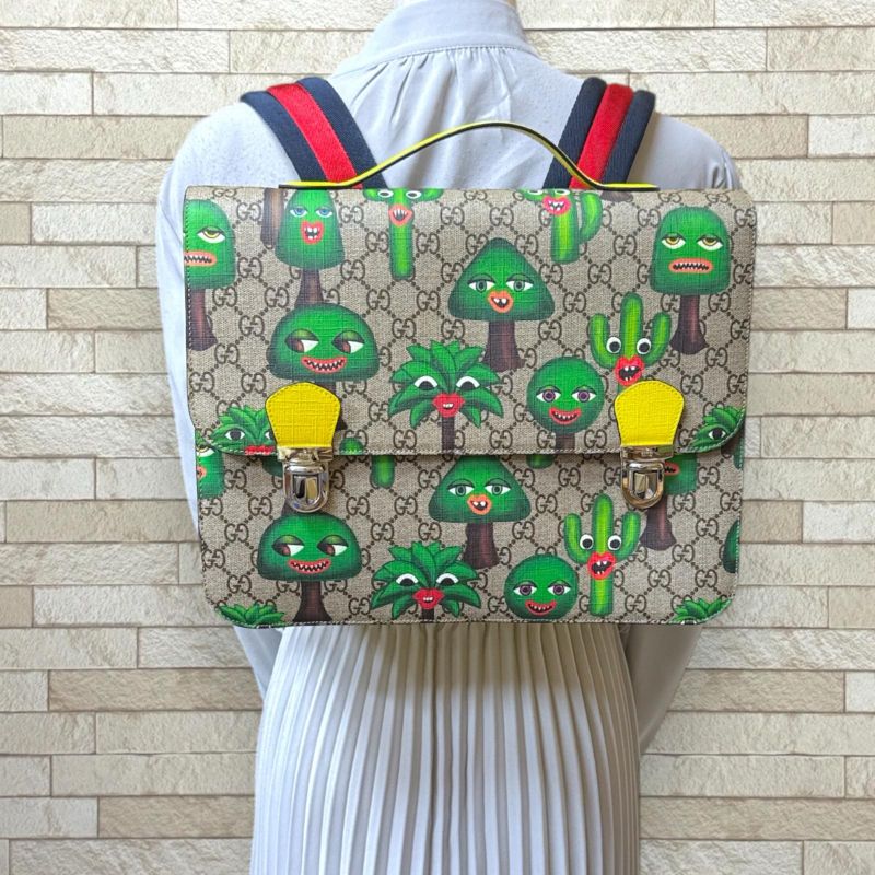 Gucci Smyring Plant Children's GG Supreme Backpack/daypack GG Supreme Canvas
