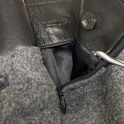 Hermes Wrap Skirt Size 38 M Women's - 5h0316dc Guri Mika (gray X Black) Knee