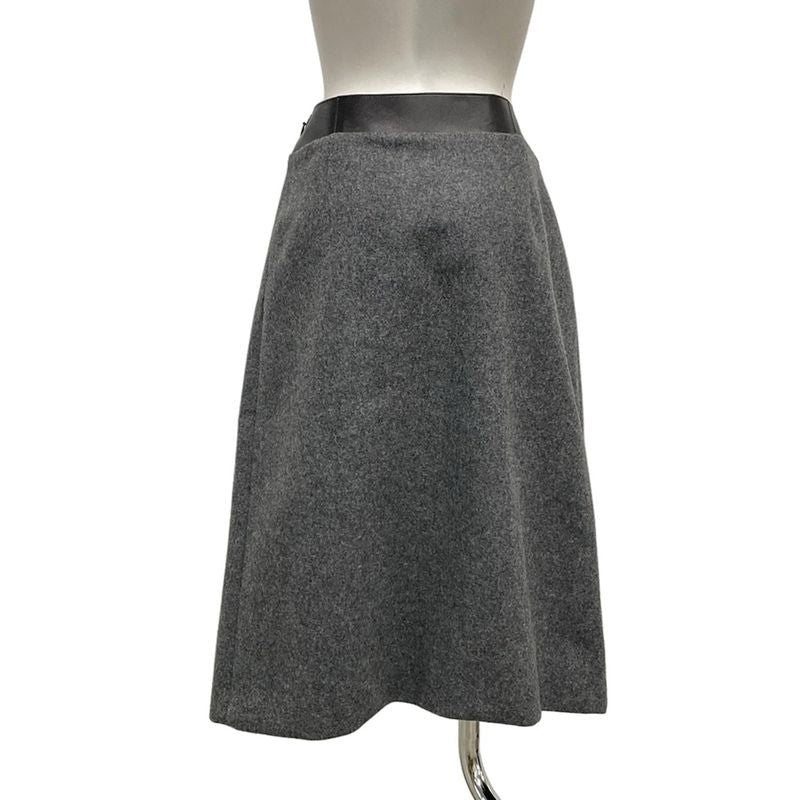 Hermes Wrap Skirt Size 38 M Women's - 5h0316dc Guri Mika (gray X Black) Knee