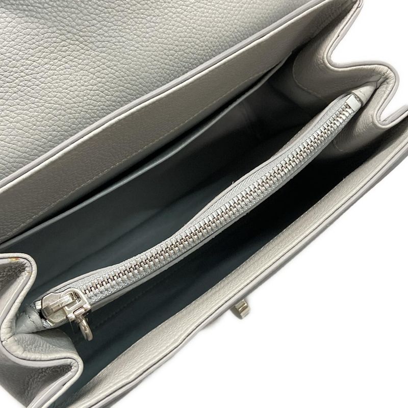 Celine Handbag 16 (Saise) Light Gray Leather