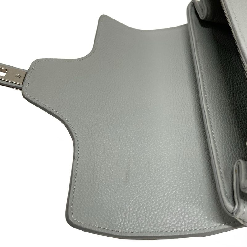 Celine Handbag 16 (Saise) Light Gray Leather