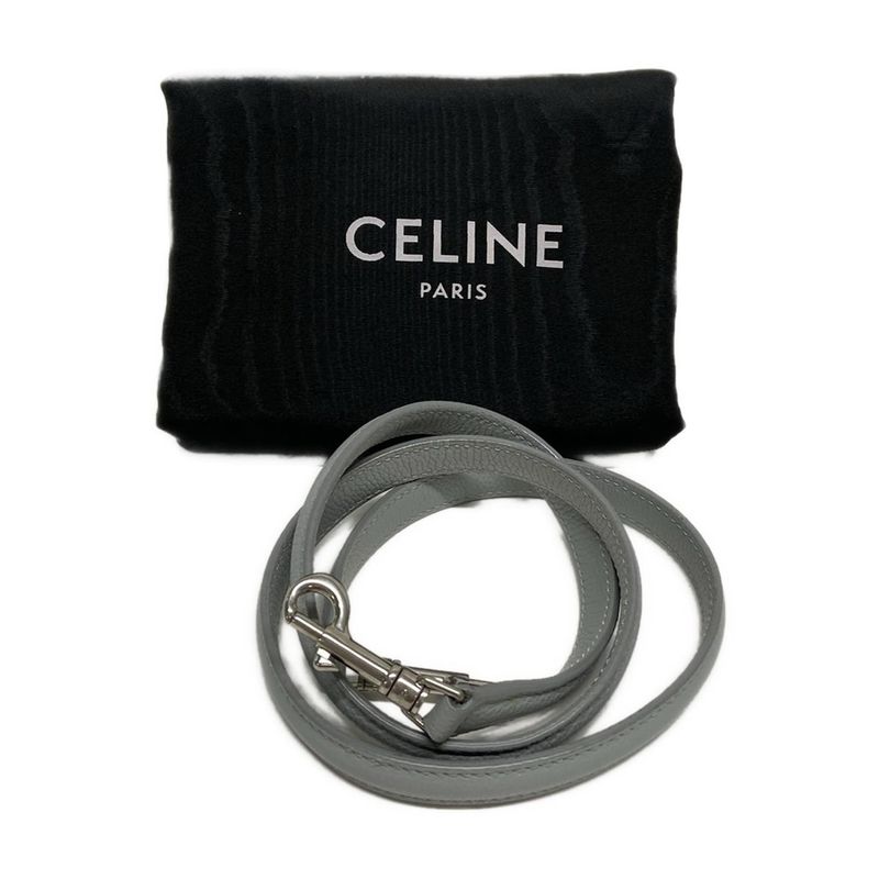 Celine Handbag 16 (Saise) Light Gray Leather