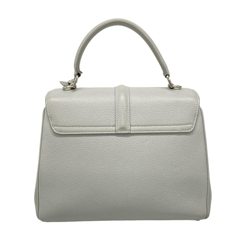 Celine Handbag 16 (Saise) Light Gray Leather
