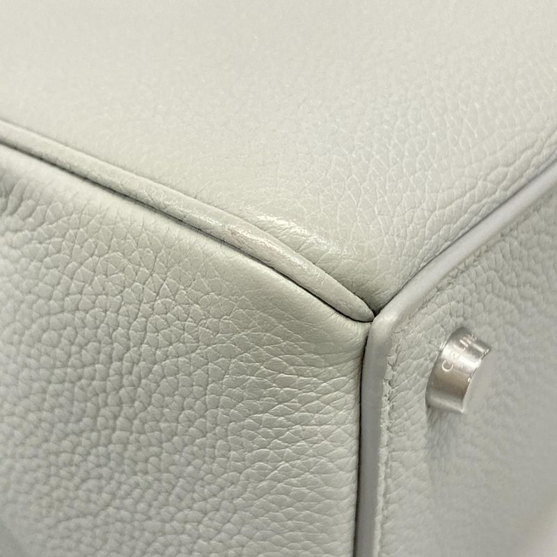 Celine Handbag 16 (Saise) Light Gray Leather