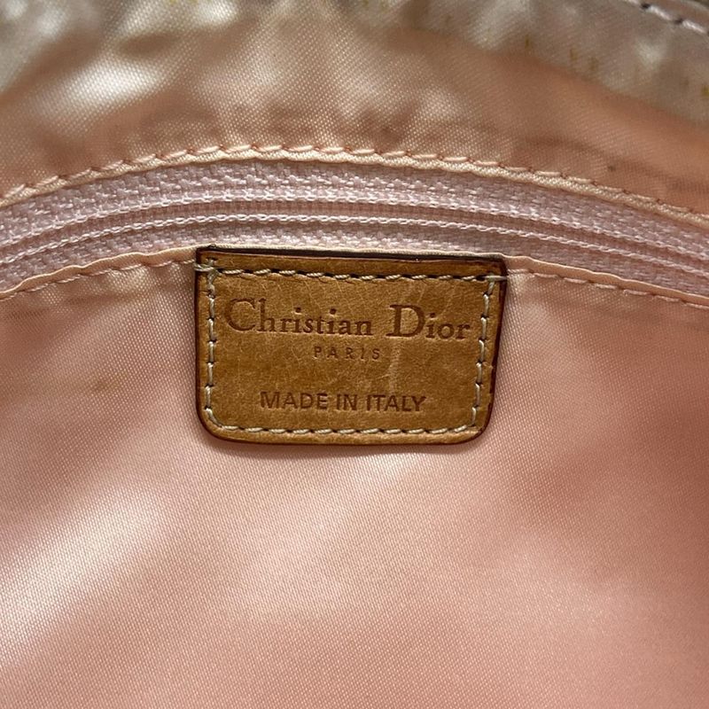 Dior Christian Dior Shoulder Bag Romantic Beige X Brown Chain Shoulder Leather