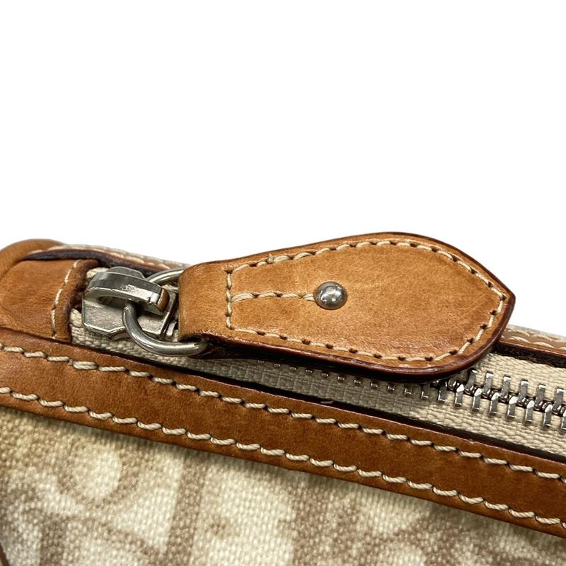 Dior Christian Dior Shoulder Bag Romantic Beige X Brown Chain Shoulder Leather