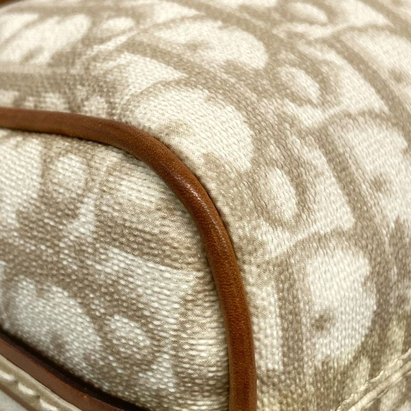 Dior Christian Dior Shoulder Bag Romantic Beige X Brown Chain Shoulder Leather