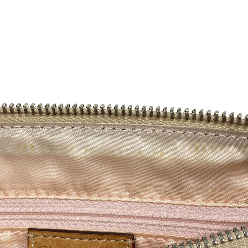 Dior Christian Dior Shoulder Bag Romantic Beige X Brown Chain Shoulder Leather