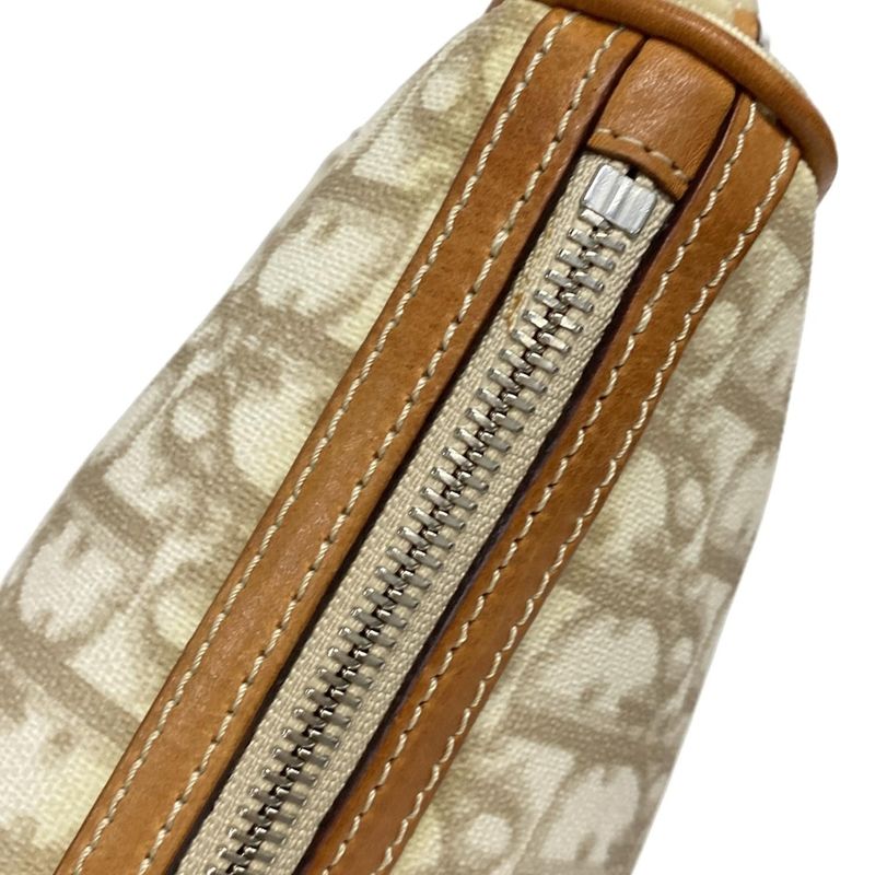 Dior Christian Dior Shoulder Bag Romantic Beige X Brown Chain Shoulder Leather