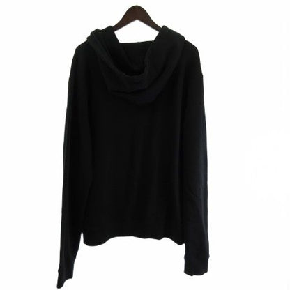 Saint Laurent Paris Logo Print Pullover Parka Hoodie L Black 60tz 561169 Yb2zw