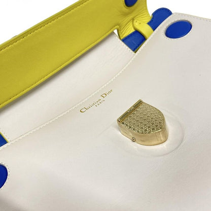 Dior Christian Dior Handbag Dior Ever White X Yellow X Multi Leather