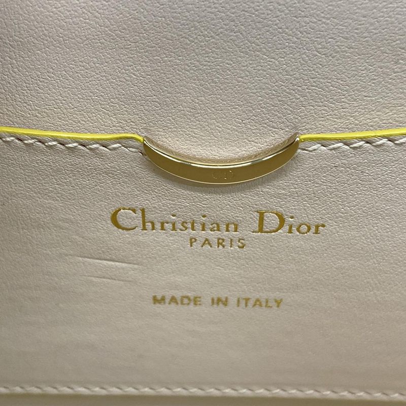 Dior Christian Dior Handbag Dior Ever White X Yellow X Multi Leather