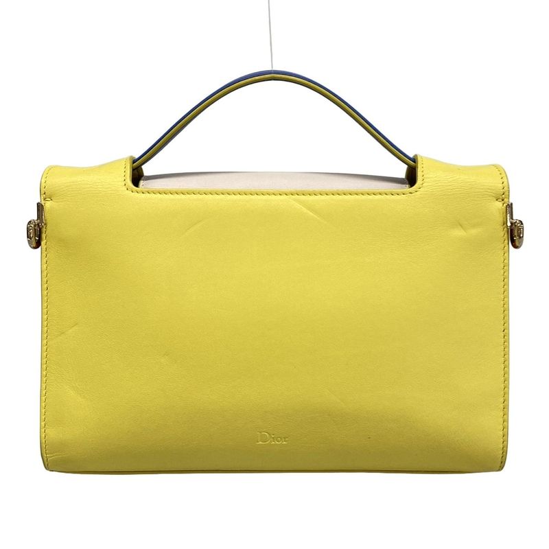 Dior Christian Dior Handbag Dior Ever White X Yellow X Multi Leather