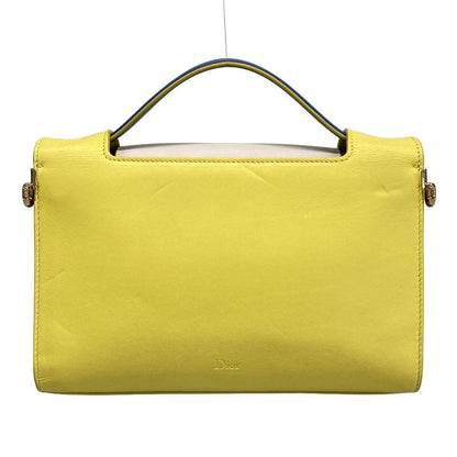 Dior Christian Dior Handbag Dior Ever White X Yellow X Multi Leather