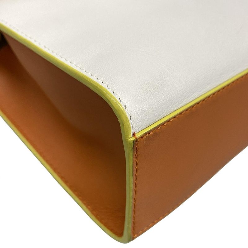 Dior Christian Dior Handbag Dior Ever White X Yellow X Multi Leather