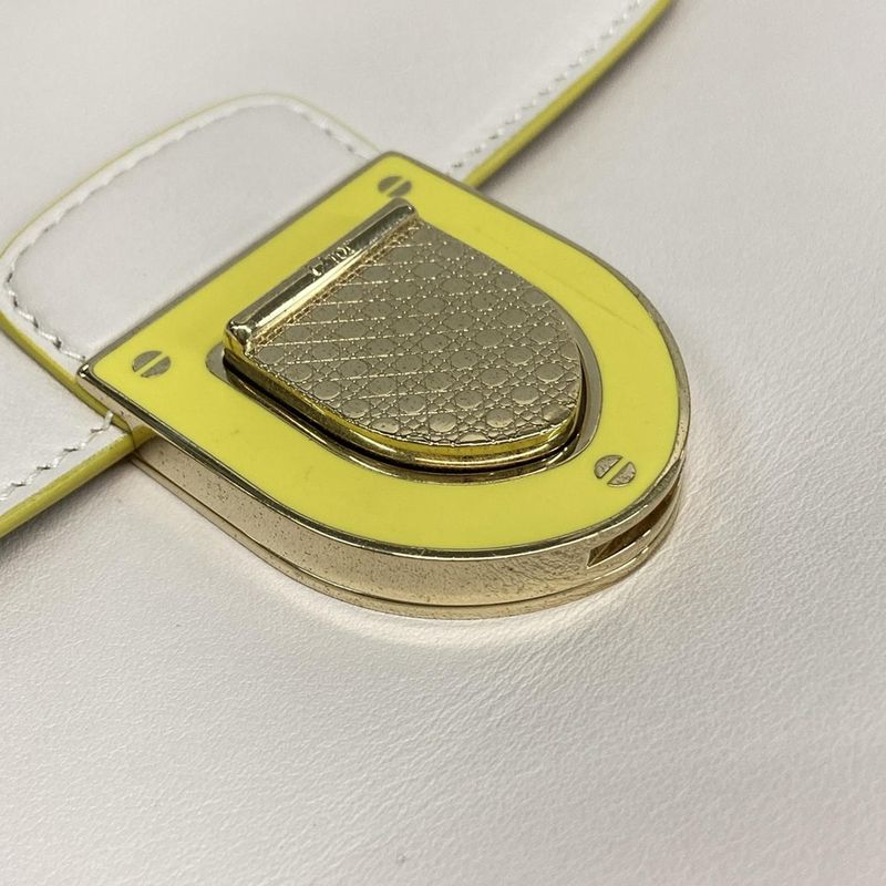 Dior Christian Dior Handbag Dior Ever White X Yellow X Multi Leather