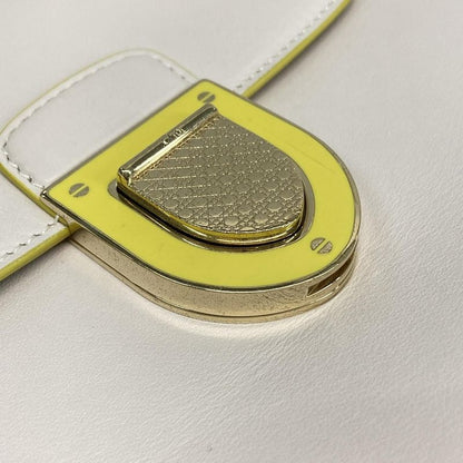 Dior Christian Dior Handbag Dior Ever White X Yellow X Multi Leather