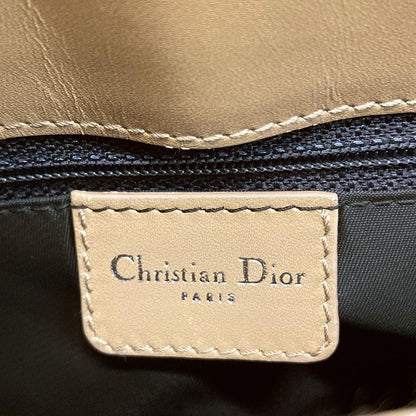 Dior Christian Dior Tote Bag Trotter Dark Brown X White X Beige Leather