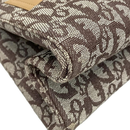 Dior Christian Dior Tote Bag Trotter Dark Brown X White X Beige Leather