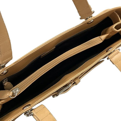 Dior Christian Dior Tote Bag Trotter Dark Brown X White X Beige Leather