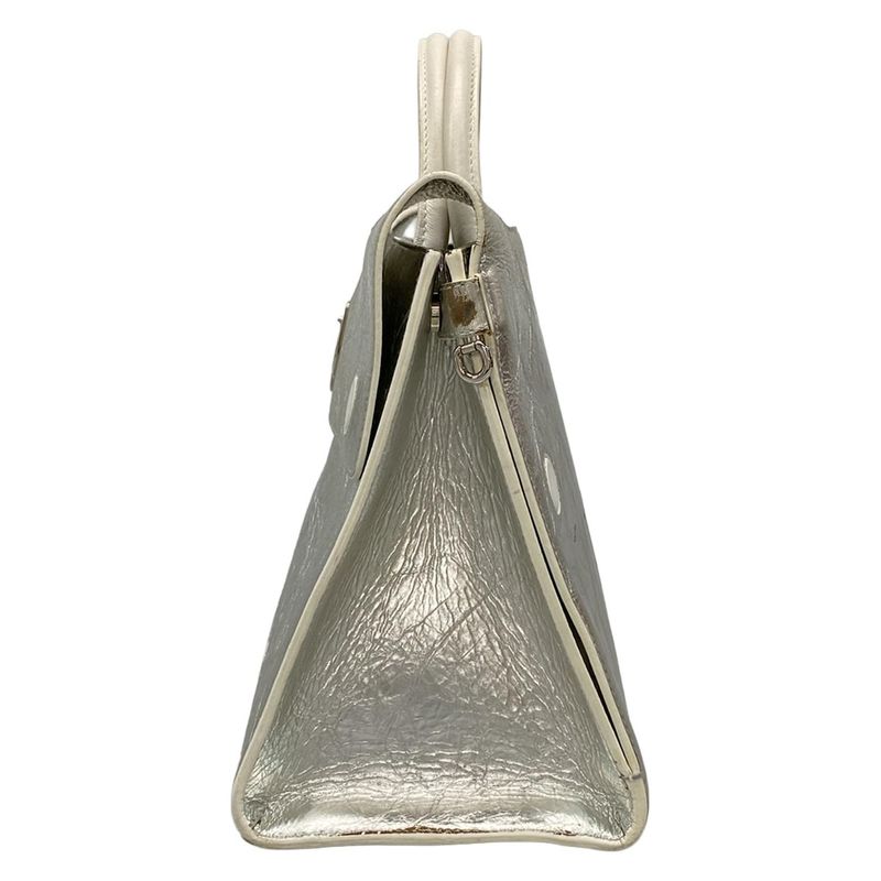 Dior Christian Dior Handbag Dior Ever Silver X White Leather