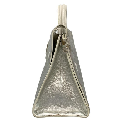 Dior Christian Dior Handbag Dior Ever Silver X White Leather