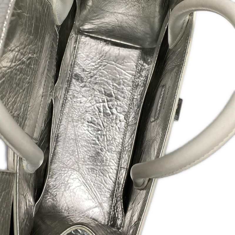 Dior Christian Dior Handbag Dior Ever Silver X White Leather