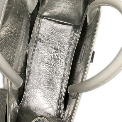 Dior Christian Dior Handbag Dior Ever Silver X White Leather