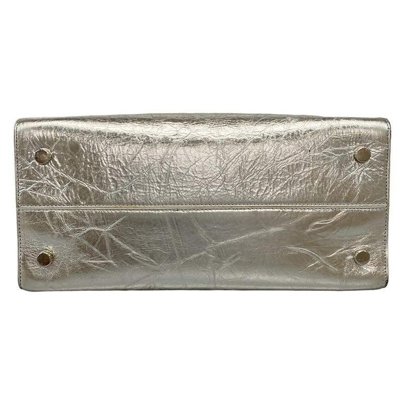 Dior Christian Dior Handbag Dior Ever Silver X White Leather