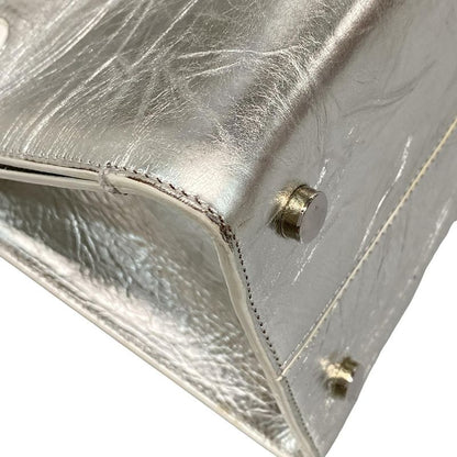 Dior Christian Dior Handbag Dior Ever Silver X White Leather