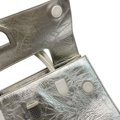 Dior Christian Dior Handbag Dior Ever Silver X White Leather