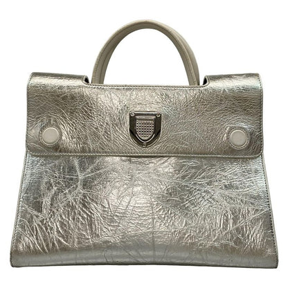 Dior Christian Dior Handbag Dior Ever Silver X White Leather