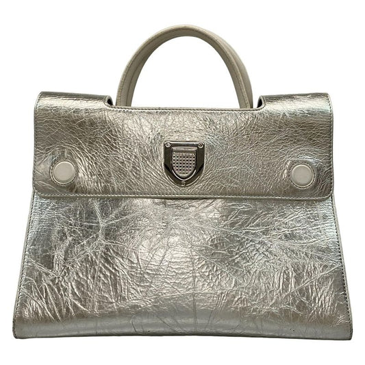 Dior Christian Dior Handbag Dior Ever Silver X White Leather