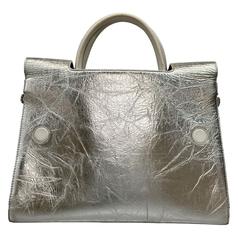 Dior Christian Dior Handbag Dior Ever Silver X White Leather