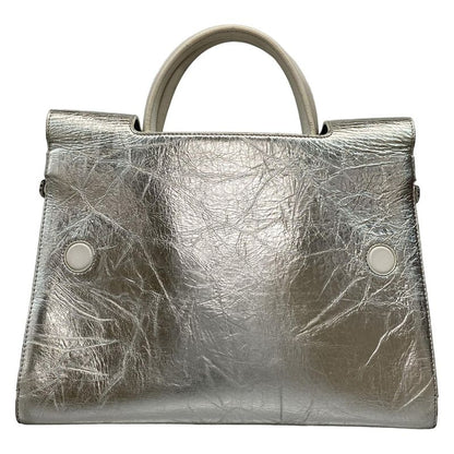 Dior Christian Dior Handbag Dior Ever Silver X White Leather