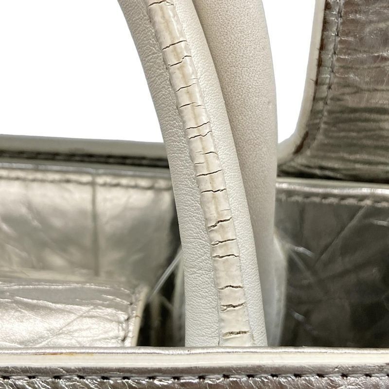 Dior Christian Dior Handbag Dior Ever Silver X White Leather