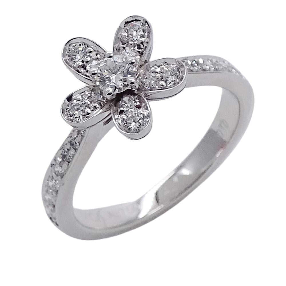 Van Cleef & Arpels Ring Women'S Brand Ring 750wg Diamond Socrates 1 Flower