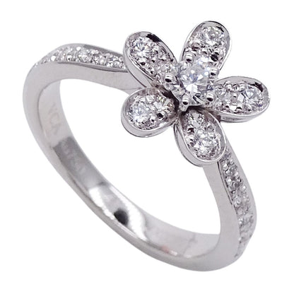 Van Cleef & Arpels Ring Women'S Brand Ring 750wg Diamond Socrates 1 Flower