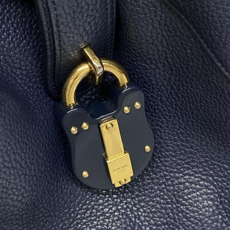 Loewe Shoulder Bag Karie Navy Leather