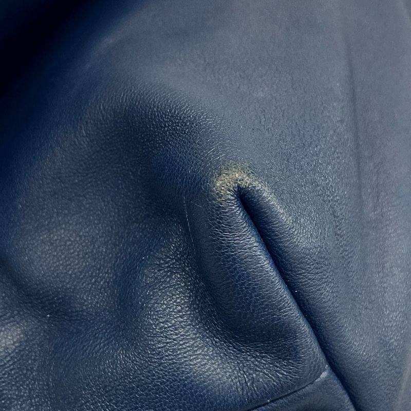 Bottega Veneta Shoulder Bag Intrecciato Navy Removable Strap Leather