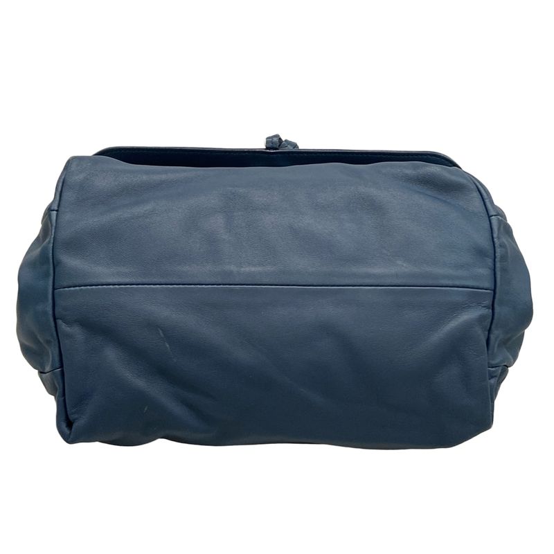 Bottega Veneta Shoulder Bag Intrecciato Navy Removable Strap Leather