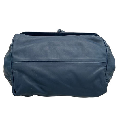 Bottega Veneta Shoulder Bag Intrecciato Navy Removable Strap Leather