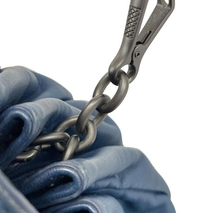 Bottega Veneta Shoulder Bag Intrecciato Navy Removable Strap Leather