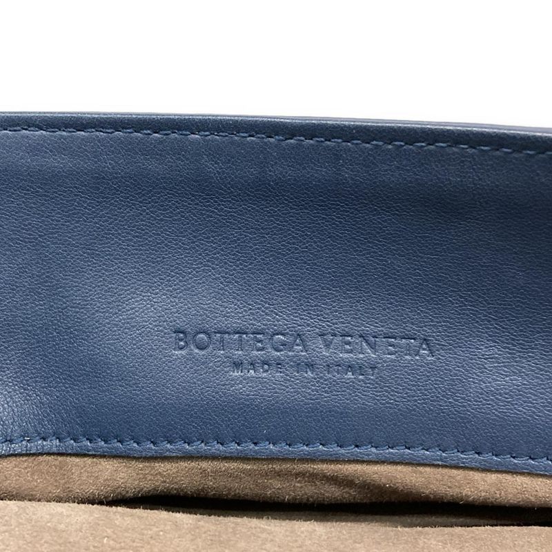 Bottega Veneta Shoulder Bag Intrecciato Navy Removable Strap Leather