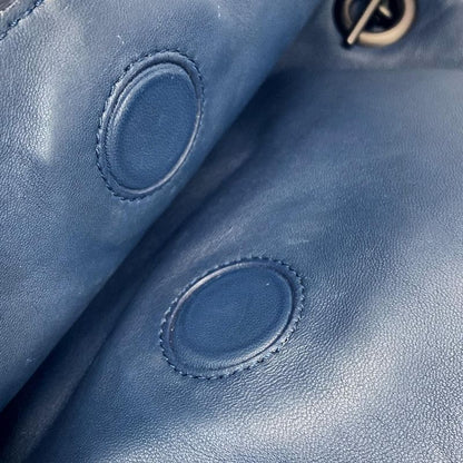 Bottega Veneta Shoulder Bag Intrecciato Navy Removable Strap Leather